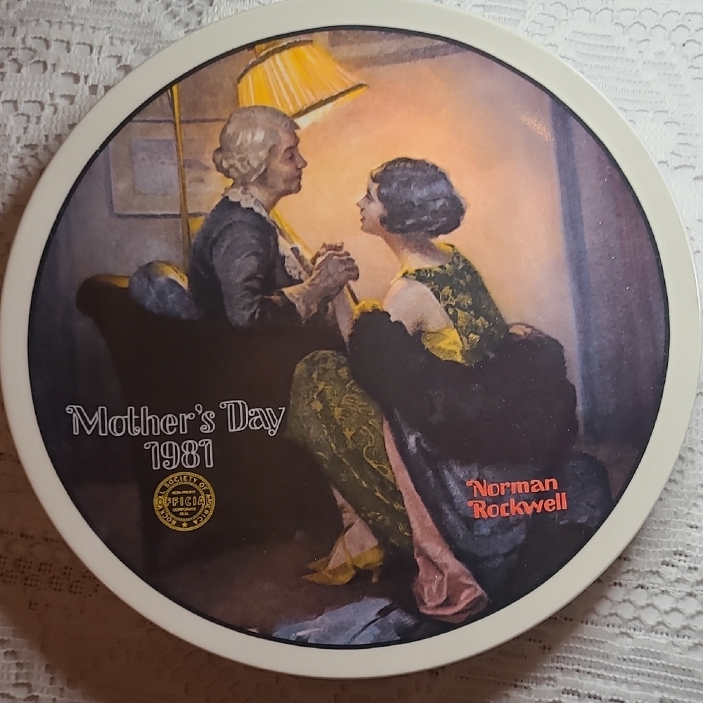 Norman Rockwell Mother's Day 1981 Plate - Vintage COA Original BOX